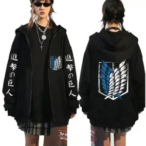 Новое аниме Худи на молнии Атака Титанов / Shingeki No Kyojin с Леви Аккерманом, мужская толстовка для косплея и спорта