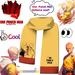 Тёплый двусторонний шарф с Сайтамой — One-Punch Man