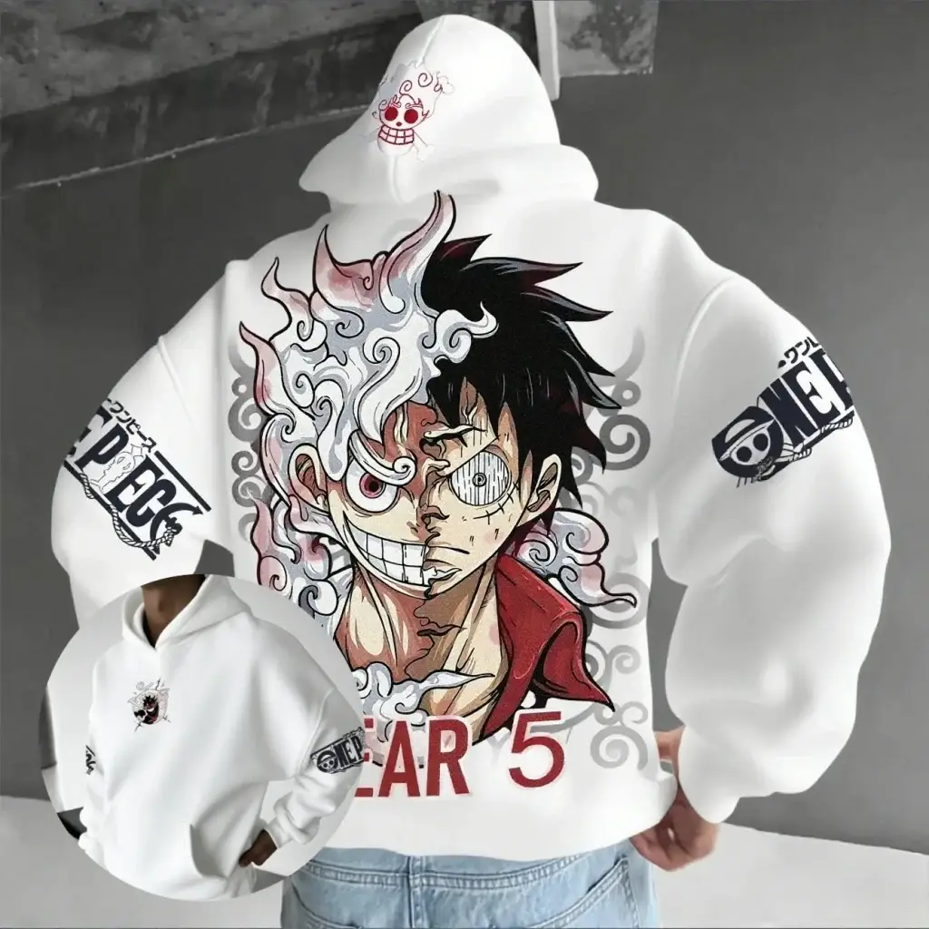 Аниме худи унисекс One Piece: Луффи Гир 5 Ника — повседневный свитшот для косплея