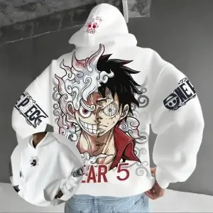 Аниме худи унисекс One Piece: Луффи Гир 5 Ника — повседневный свитшот для косплея