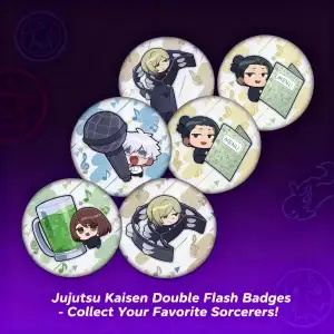 Значок Jujutsu Kaisen с Сатору Годжо и Сугуру Гето