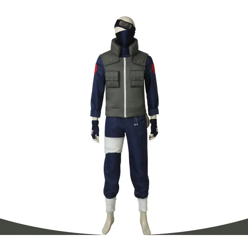 Косплей-костюм по аниме «Наруто» — Kakashi Full Set Ninja Warrior Outfit Character Role