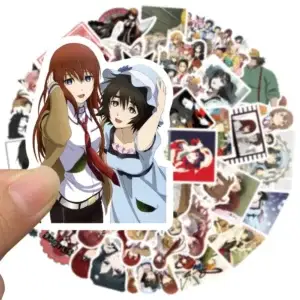 Наклейки по аниме «Врата Штейна» — 10/30/50pcs Stickers Makise Kurisu Shiina Mayuri