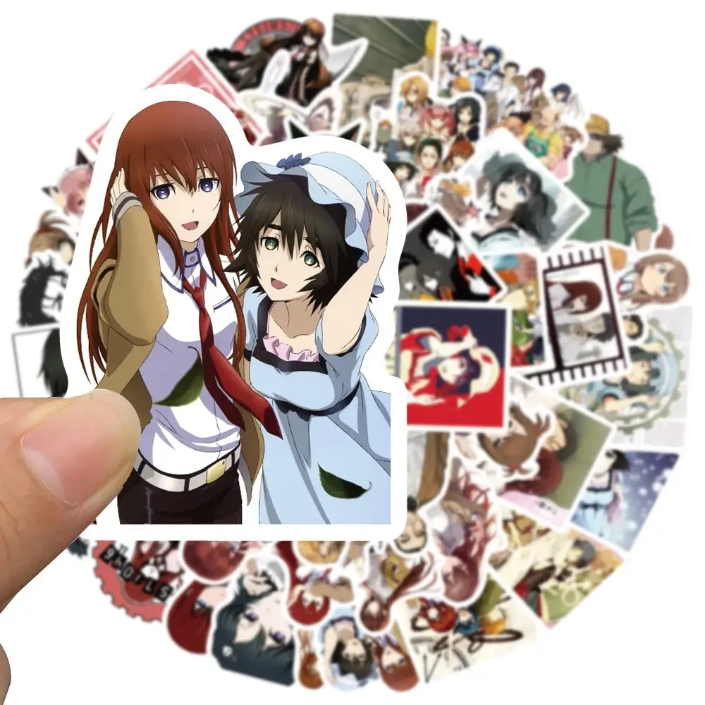 Наклейки по аниме «Врата Штейна» — 10/30/50pcs Stickers Makise Kurisu Shiina Mayuri