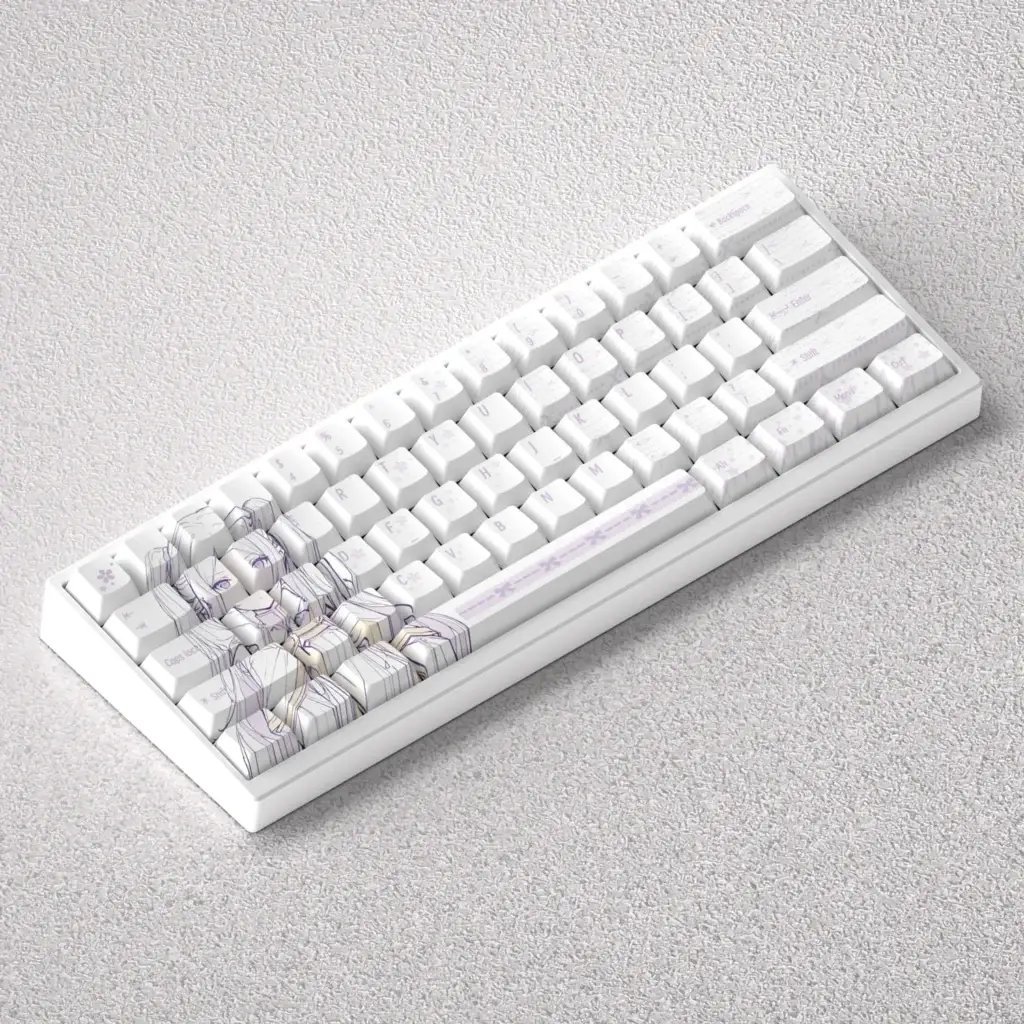 Книга по аниме «Атака титанов» — 73 Keys Keycaps Frieren PBT Dye Sub Cherry Blue