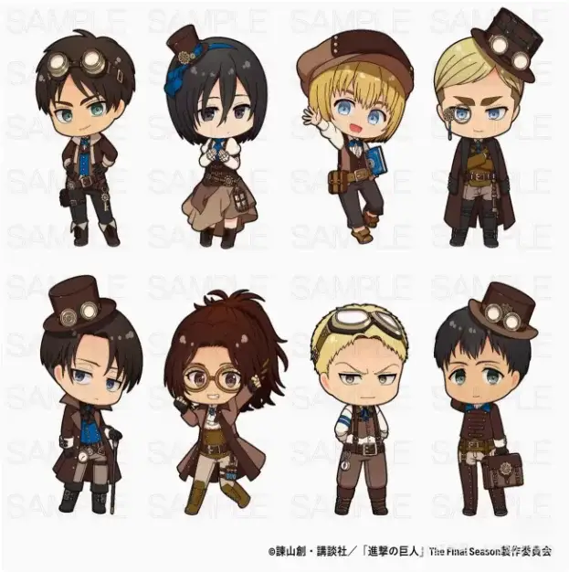 Акриловый стенд по аниме «Атака титанов» — Attack on Titan Mikasa Ackerman Eren Jager Cat Q