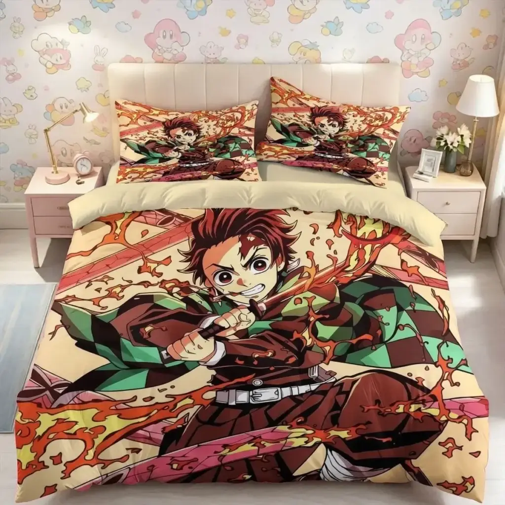 Товар для дома «Клинок, рассекающий демонов» — Teen duvet cover pillowcase, single/double bed