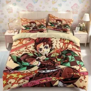Товар для дома «Клинок, рассекающий демонов» — Teen duvet cover pillowcase, single/double bed