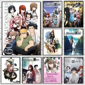 Наклейки «Врата Штейна» — S-Steins G-Gate Vintage Posters Sticky Whitepaper