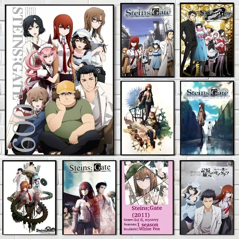 Наклейки «Врата Штейна» — S-Steins G-Gate Vintage Posters Sticky Whitepaper