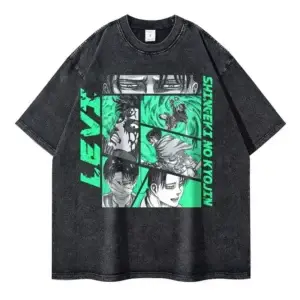 Футболка «Атака титанов» — Mikasa Ackerman T Shirts Vintage Washed Attack on