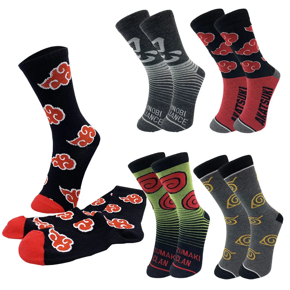Фигурка «Наруто» — Sport Long Socks Men Women Cartoon Akatsuki Red