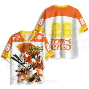 Футболка «Ковбой Бибоп» — Football Jersey Unisex Kid V‑Neck T‑Shirt Harajuku