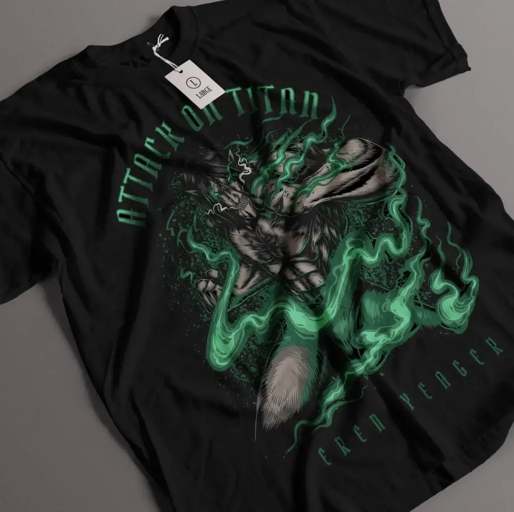 Футболка «Атака титанов» — Attack on Titan Eren Final No AOT Tshirt T-Shirt Tee
