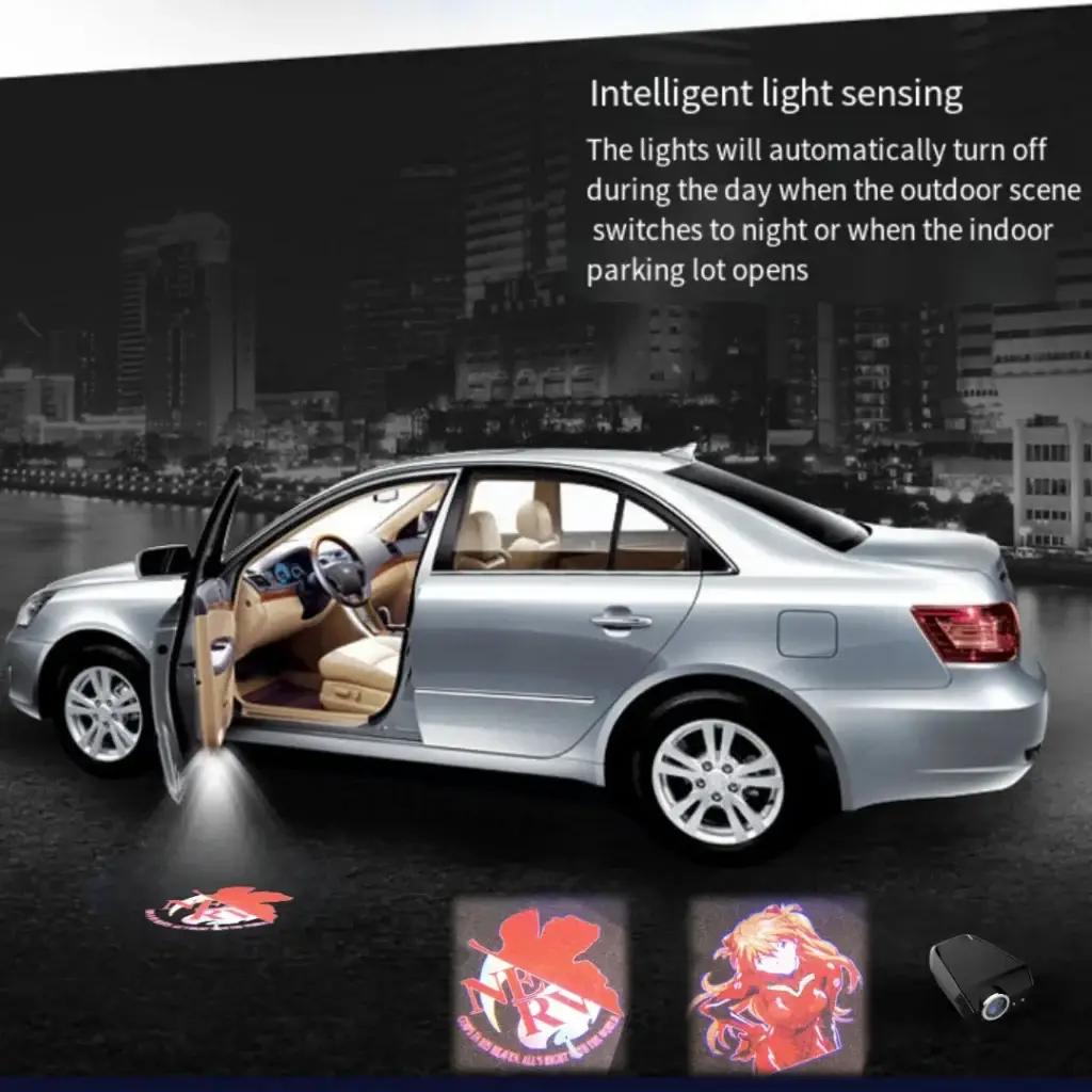 Товар для гиков «Евангелион нового поколения» — Wireless Welcome Light Asuka Langley Car Door Ghost