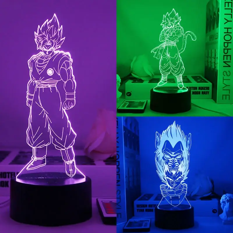 Товар для гиков «Драконий жемчуг» — Son Goku Vegeta led night light high-value cartoon