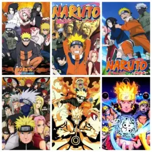 Постер «Наруто: Ураганные хроники» — Oil Painting By Numbers N-Naruto S-Shippuden