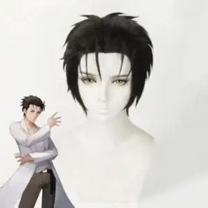 Парик для косплея «Врата Штейна» — Okabe Rintarou Wig Black Hououin Kyoma Wig Mad