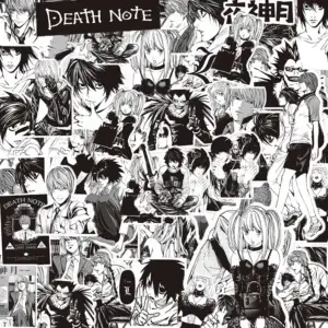 Наклейки «Тетрадь смерти» — 10/30/65pcs Black White Death Note Stickers Cool