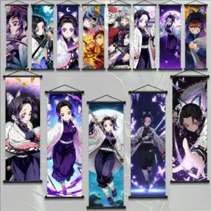 Постер «Клинок, рассекающий демонов» — Shinobu Kocho Art Fabric Hanging Scroll, Wall Art