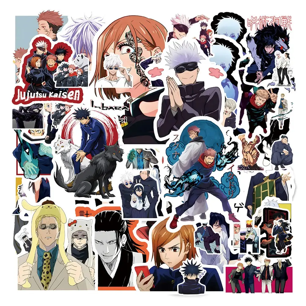 Наклейки «Магическая битва» — 10/30/50pcs Cartoon Stickers Itadori Yuji Satoru
