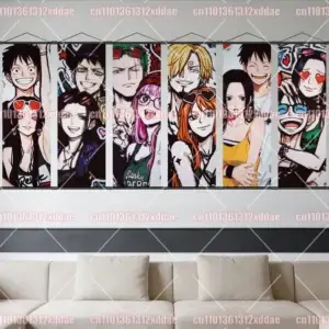 Постер «Ван-Пис» — Scroll Painting Poster Luffy Nami Zoro Hancock Sanji