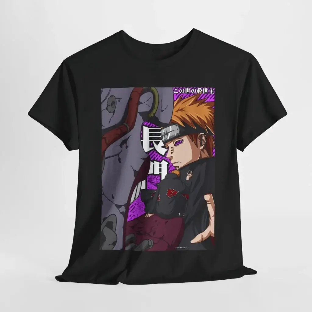 Футболка «Наруто» — Men’s Plus Size T-shirt Akatsuki Payne Six Yahiko