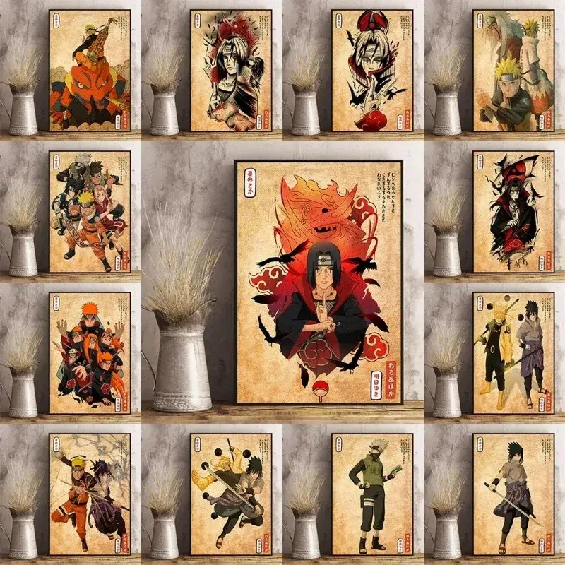 Постер «Наруто» — Japanese Poster Retro Art Prints Home Living Room