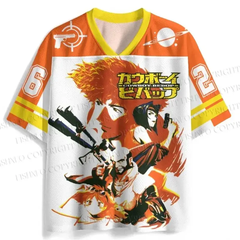 Футболка «Ковбой Бибоп» — Spike Spiegel Faye Valentine Graphic Jersey T‑shirt
