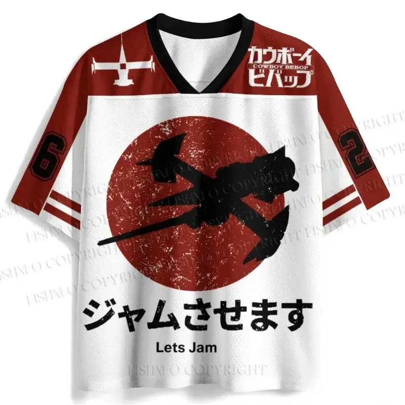 Одежда «Ковбой Бибоп» — Football Jersey Unisex V-Neck Short Sleeve Shirt Men