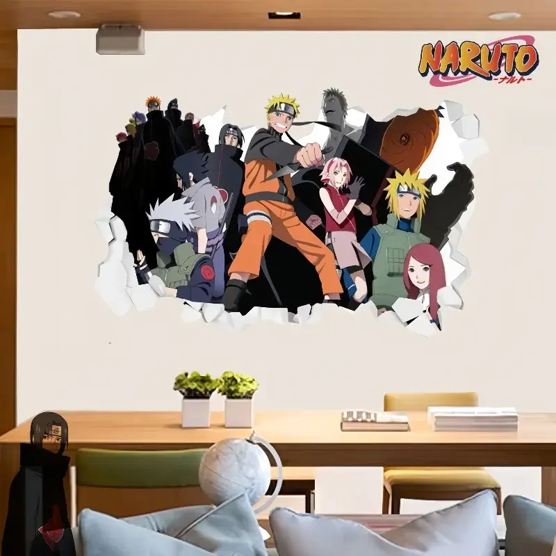 Постер «Наруто» — 3D Stereoscopic Wall Sticker Personality Student